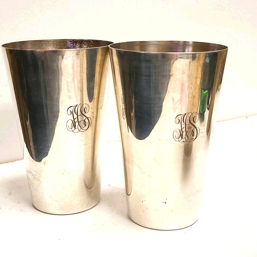 2Vintage Ridgefield silversmith 8 oz cups